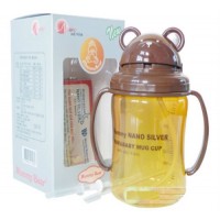 Bình uống nước có ống hút Nano Silver 350ml