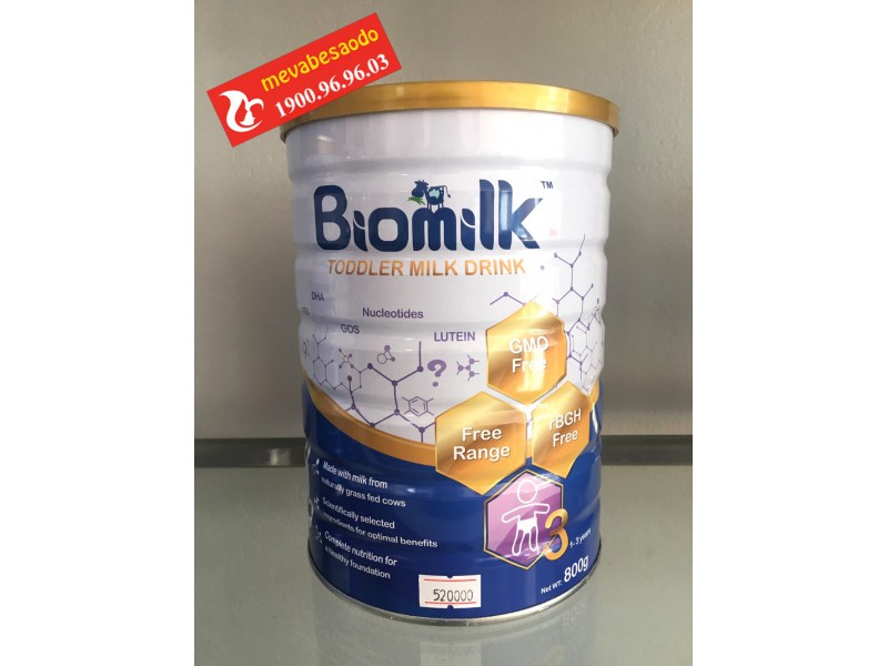 Sữa BioMilk Úc số 3 cho trẻ 12-36 tháng 800g
