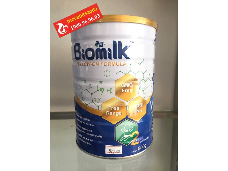 Sữa BioMilk Úc số 2 cho trẻ 6-12 tháng 800g