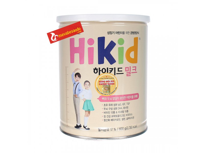 Sữa Hikid bò Hàn Quốc phát triển chiều cao vị Vani