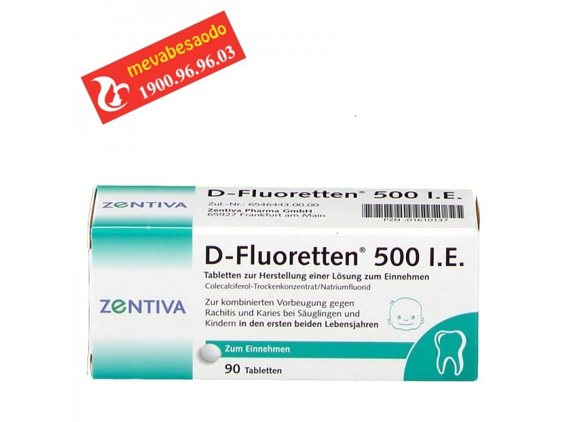 Vitamin D3 Fluoretten 500 I.E Của Đức Cho Trẻ Sơ Sinh