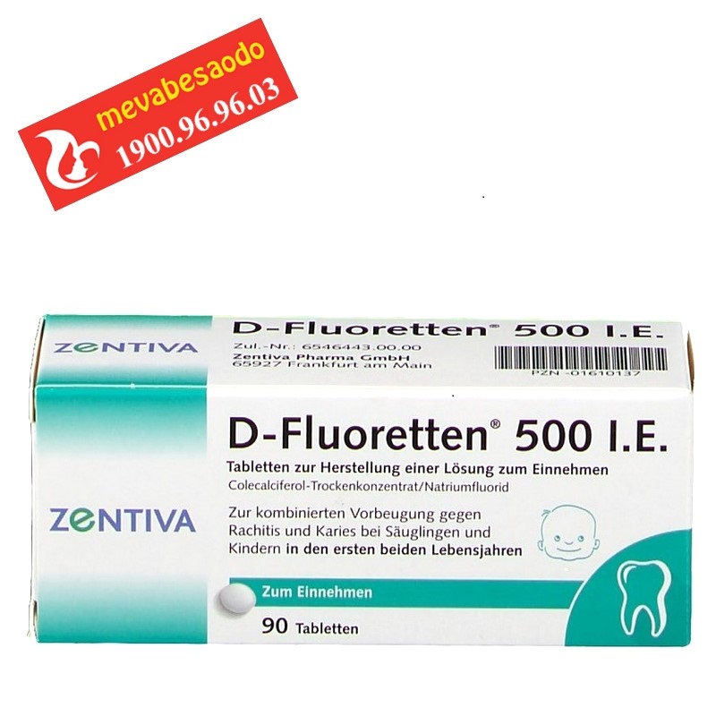 Vitamin D3 Fluoretten 500 I.E Của Đức Cho Trẻ Sơ Sinh